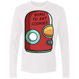 T-Shirts White / S Final Space Gary Born To Eat Cookies Men's Premium Long Sleeve