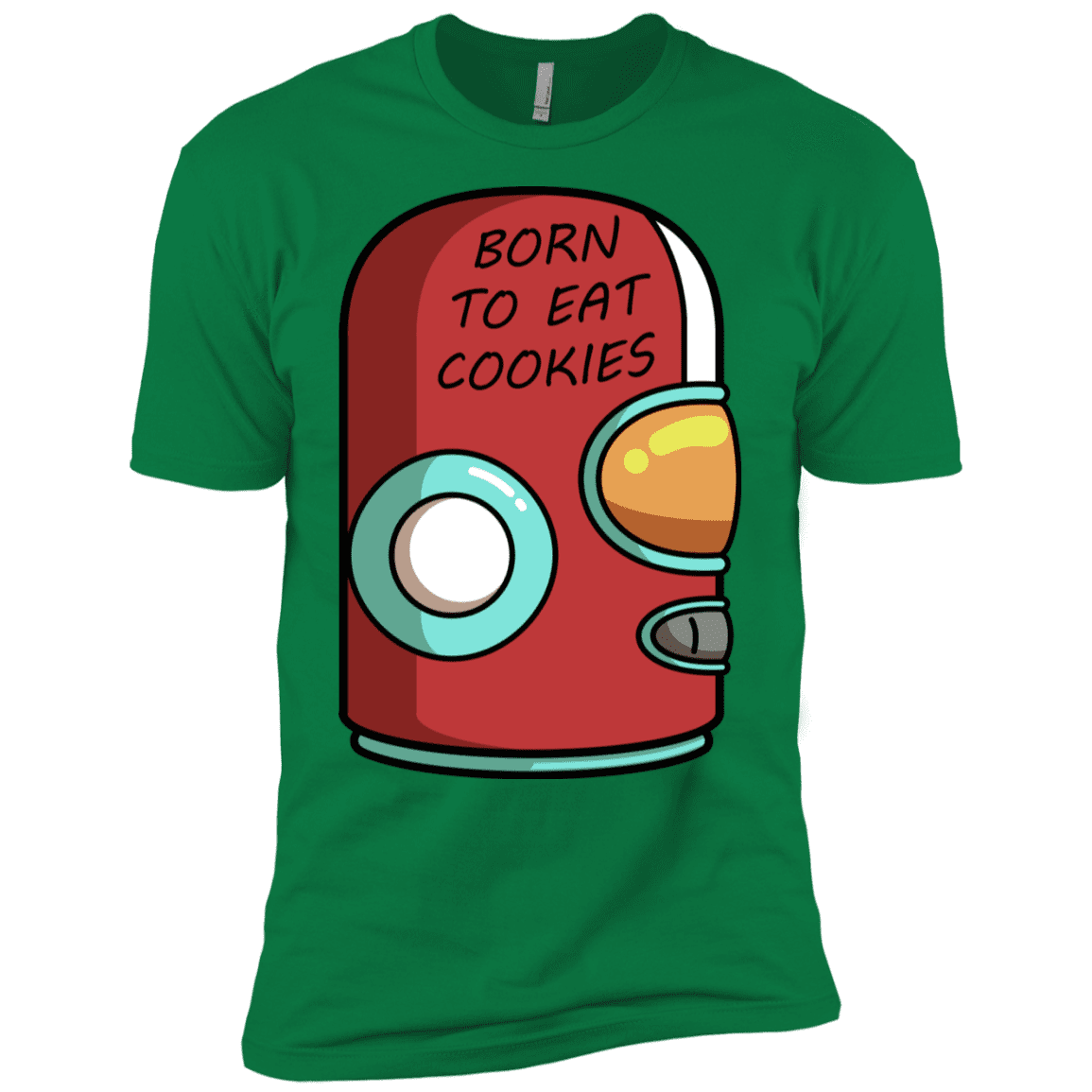 T-Shirts Kelly Green / X-Small Final Space Gary Born To Eat Cookies Men's Premium T-Shirt