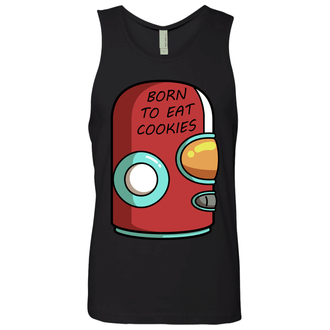 T-Shirts Black / S Final Space Gary Born To Eat Cookies Men's Premium Tank Top