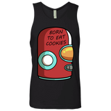 T-Shirts Black / S Final Space Gary Born To Eat Cookies Men's Premium Tank Top