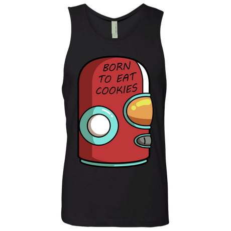 T-Shirts Black / S Final Space Gary Born To Eat Cookies Men's Premium Tank Top