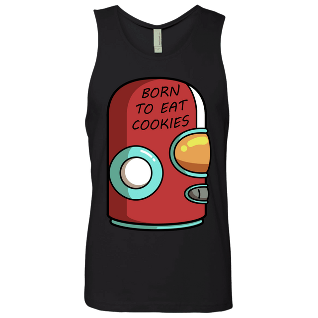 T-Shirts Black / S Final Space Gary Born To Eat Cookies Men's Premium Tank Top