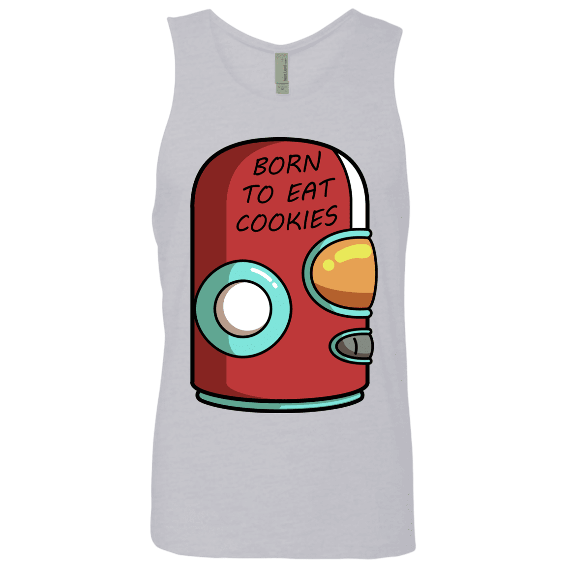 T-Shirts Heather Grey / S Final Space Gary Born To Eat Cookies Men's Premium Tank Top