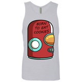 T-Shirts Heather Grey / S Final Space Gary Born To Eat Cookies Men's Premium Tank Top