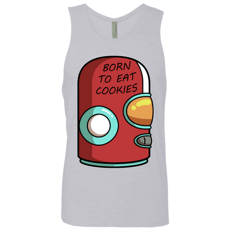 T-Shirts Heather Grey / S Final Space Gary Born To Eat Cookies Men's Premium Tank Top