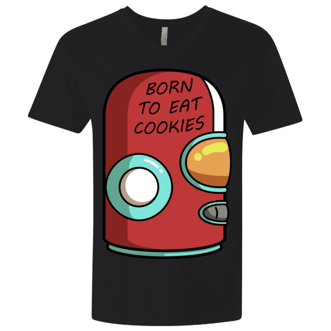 T-Shirts Black / X-Small Final Space Gary Born To Eat Cookies Men's Premium V-Neck