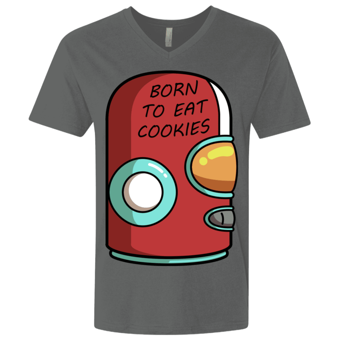 T-Shirts Heavy Metal / X-Small Final Space Gary Born To Eat Cookies Men's Premium V-Neck