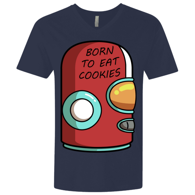 T-Shirts Midnight Navy / X-Small Final Space Gary Born To Eat Cookies Men's Premium V-Neck