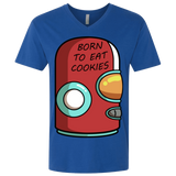 T-Shirts Royal / X-Small Final Space Gary Born To Eat Cookies Men's Premium V-Neck