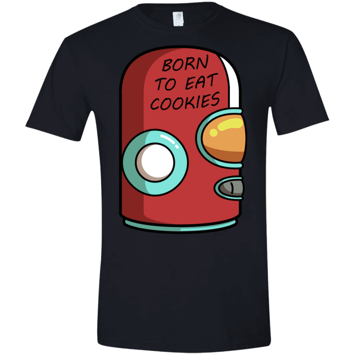 T-Shirts Black / X-Small Final Space Gary Born To Eat Cookies Men's Semi-Fitted Softstyle