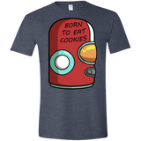 T-Shirts Heather Navy / S Final Space Gary Born To Eat Cookies Men's Semi-Fitted Softstyle