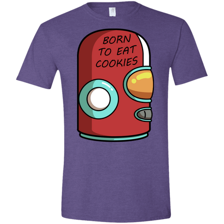 T-Shirts Heather Purple / S Final Space Gary Born To Eat Cookies Men's Semi-Fitted Softstyle