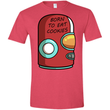 T-Shirts Heather Red / S Final Space Gary Born To Eat Cookies Men's Semi-Fitted Softstyle