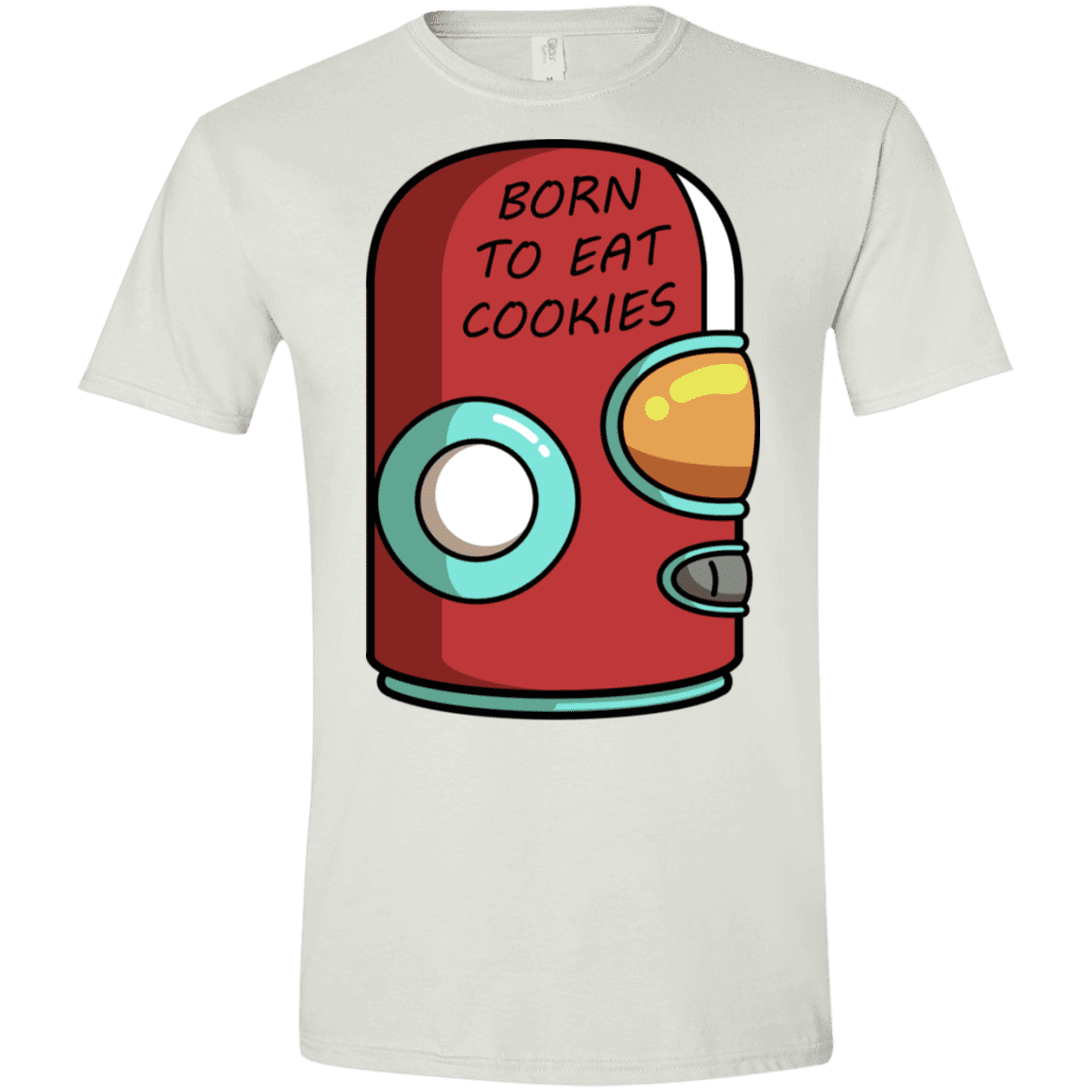 T-Shirts White / X-Small Final Space Gary Born To Eat Cookies Men's Semi-Fitted Softstyle