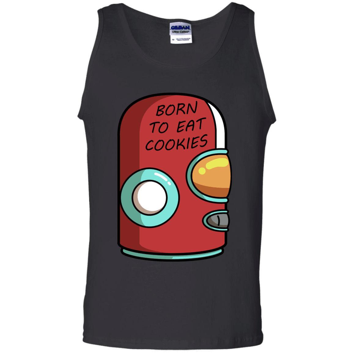 T-Shirts Black / S Final Space Gary Born To Eat Cookies Men's Tank Top