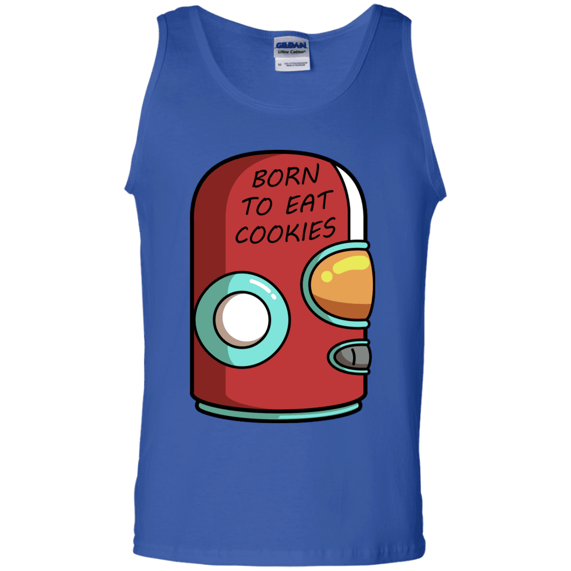 T-Shirts Royal / S Final Space Gary Born To Eat Cookies Men's Tank Top