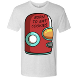 T-Shirts Heather White / S Final Space Gary Born To Eat Cookies Men's Triblend T-Shirt
