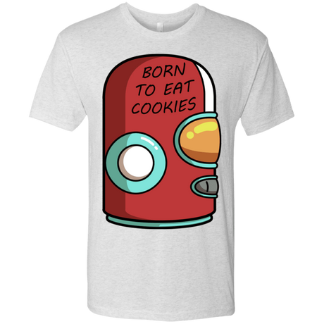 T-Shirts Heather White / S Final Space Gary Born To Eat Cookies Men's Triblend T-Shirt