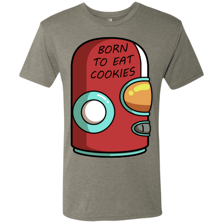 T-Shirts Venetian Grey / S Final Space Gary Born To Eat Cookies Men's Triblend T-Shirt