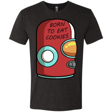 T-Shirts Vintage Black / S Final Space Gary Born To Eat Cookies Men's Triblend T-Shirt