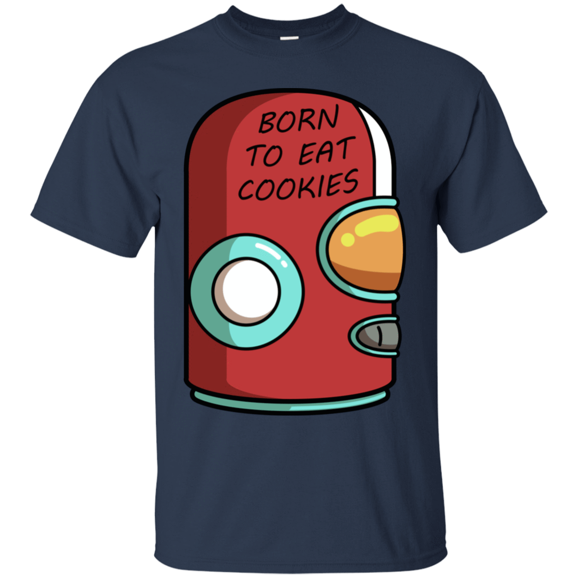 T-Shirts Navy / S Final Space Gary Born To Eat Cookies T-Shirt
