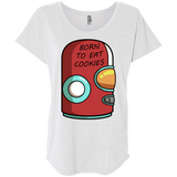 T-Shirts Heather White / X-Small Final Space Gary Born To Eat Cookies Triblend Dolman Sleeve