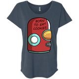 T-Shirts Indigo / X-Small Final Space Gary Born To Eat Cookies Triblend Dolman Sleeve