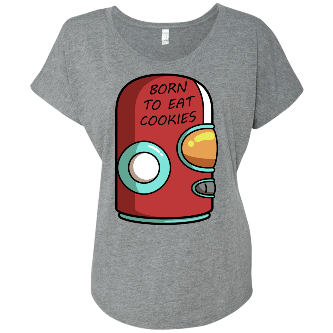 T-Shirts Premium Heather / X-Small Final Space Gary Born To Eat Cookies Triblend Dolman Sleeve