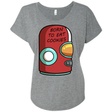 T-Shirts Premium Heather / X-Small Final Space Gary Born To Eat Cookies Triblend Dolman Sleeve