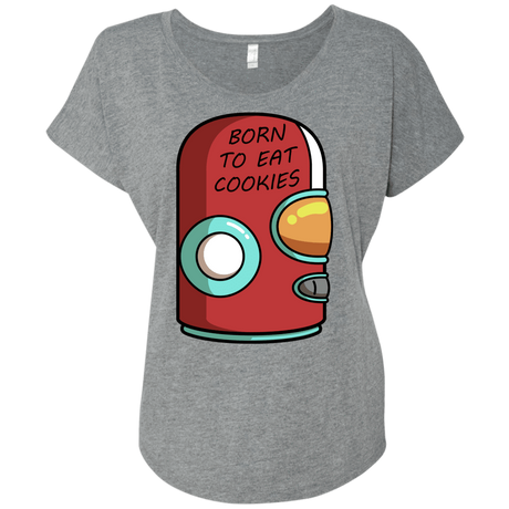 T-Shirts Premium Heather / X-Small Final Space Gary Born To Eat Cookies Triblend Dolman Sleeve