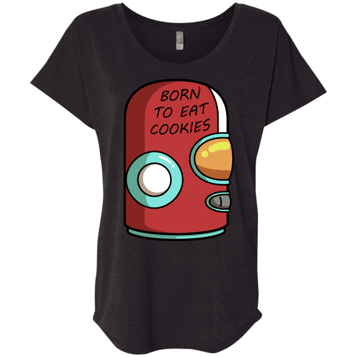 T-Shirts Vintage Black / X-Small Final Space Gary Born To Eat Cookies Triblend Dolman Sleeve