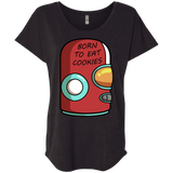 T-Shirts Vintage Black / X-Small Final Space Gary Born To Eat Cookies Triblend Dolman Sleeve