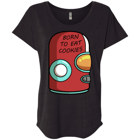 T-Shirts Vintage Black / X-Small Final Space Gary Born To Eat Cookies Triblend Dolman Sleeve