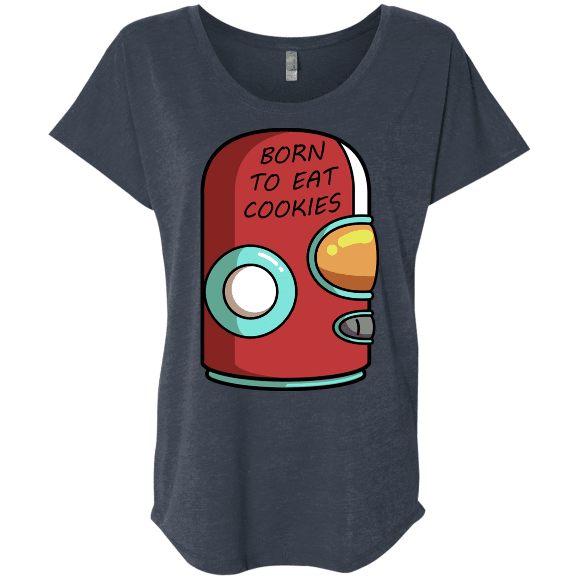 T-Shirts Vintage Navy / X-Small Final Space Gary Born To Eat Cookies Triblend Dolman Sleeve