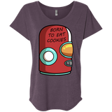 T-Shirts Vintage Purple / X-Small Final Space Gary Born To Eat Cookies Triblend Dolman Sleeve