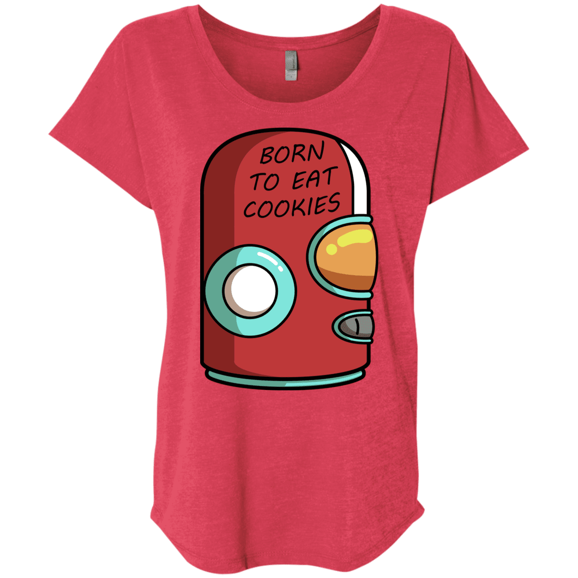 T-Shirts Vintage Red / X-Small Final Space Gary Born To Eat Cookies Triblend Dolman Sleeve
