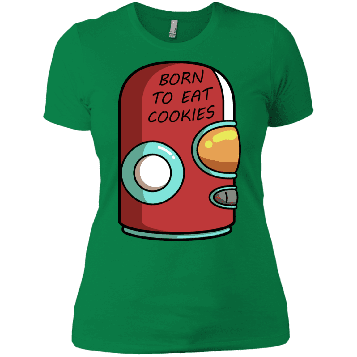 T-Shirts Kelly Green / X-Small Final Space Gary Born To Eat Cookies Women's Premium T-Shirt