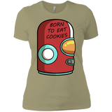 T-Shirts Light Olive / X-Small Final Space Gary Born To Eat Cookies Women's Premium T-Shirt
