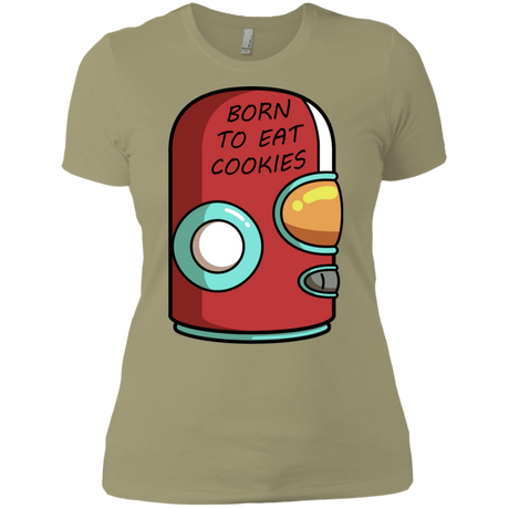 T-Shirts Light Olive / X-Small Final Space Gary Born To Eat Cookies Women's Premium T-Shirt