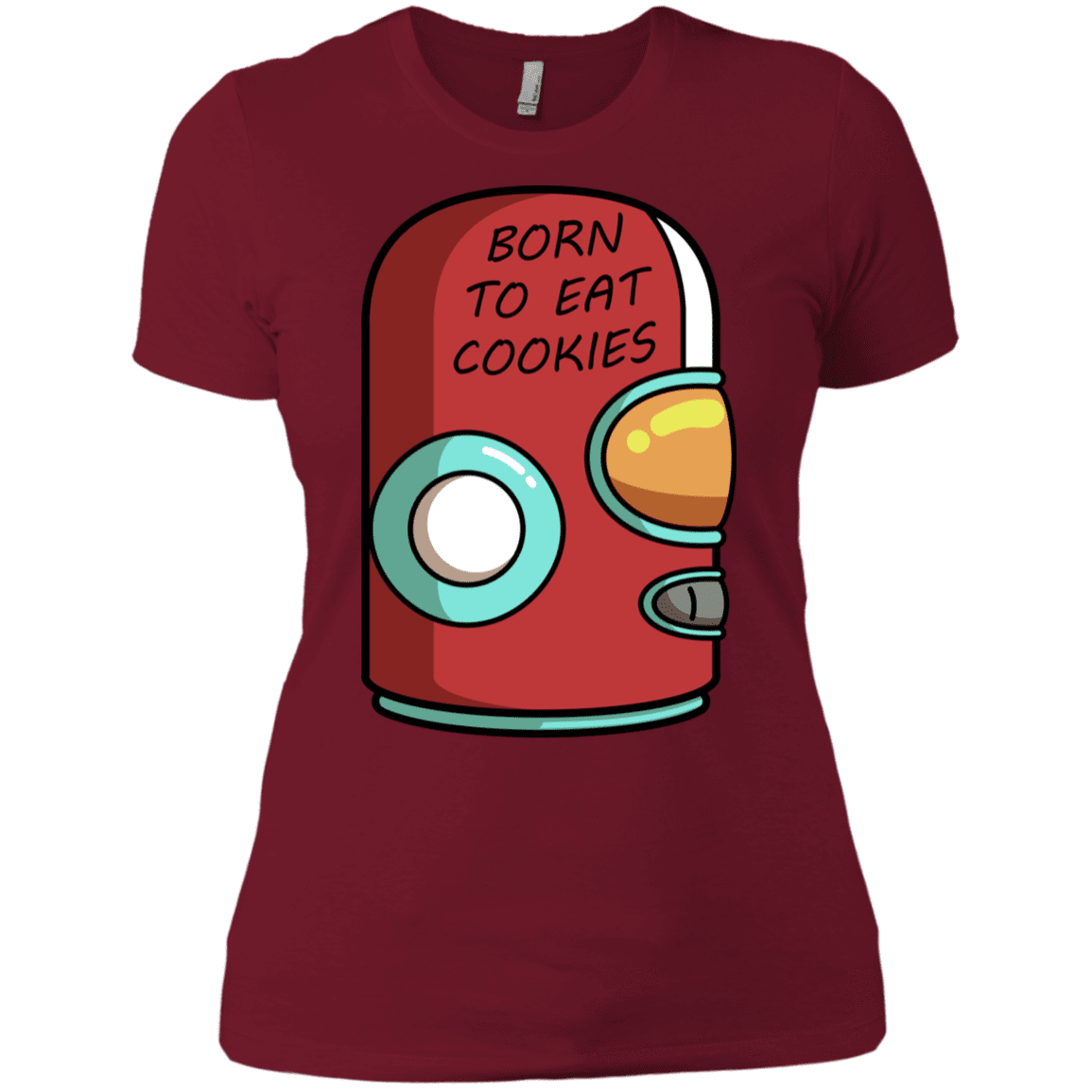 T-Shirts Scarlet / S Final Space Gary Born To Eat Cookies Women's Premium T-Shirt