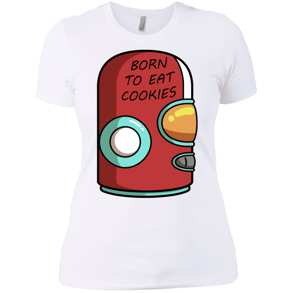 T-Shirts White / X-Small Final Space Gary Born To Eat Cookies Women's Premium T-Shirt