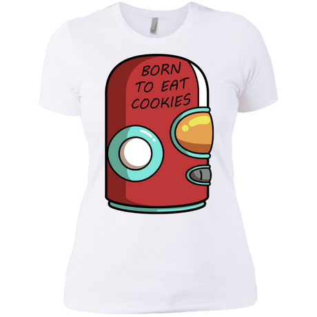 T-Shirts White / X-Small Final Space Gary Born To Eat Cookies Women's Premium T-Shirt