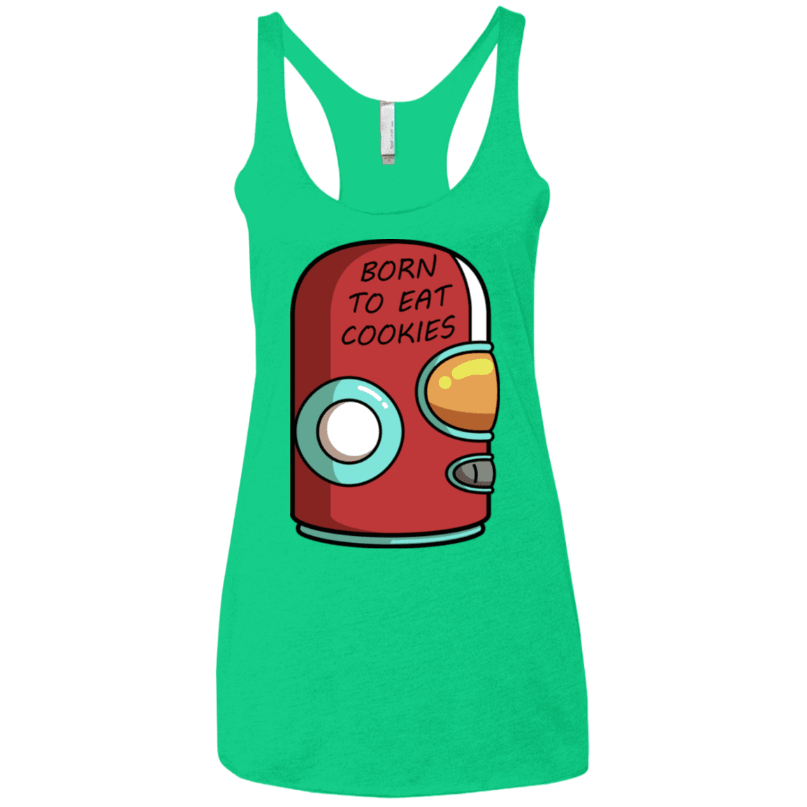 T-Shirts Envy / X-Small Final Space Gary Born To Eat Cookies Women's Triblend Racerback Tank