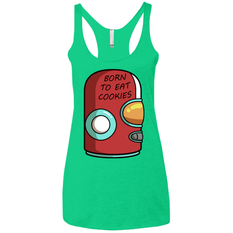 T-Shirts Envy / X-Small Final Space Gary Born To Eat Cookies Women's Triblend Racerback Tank
