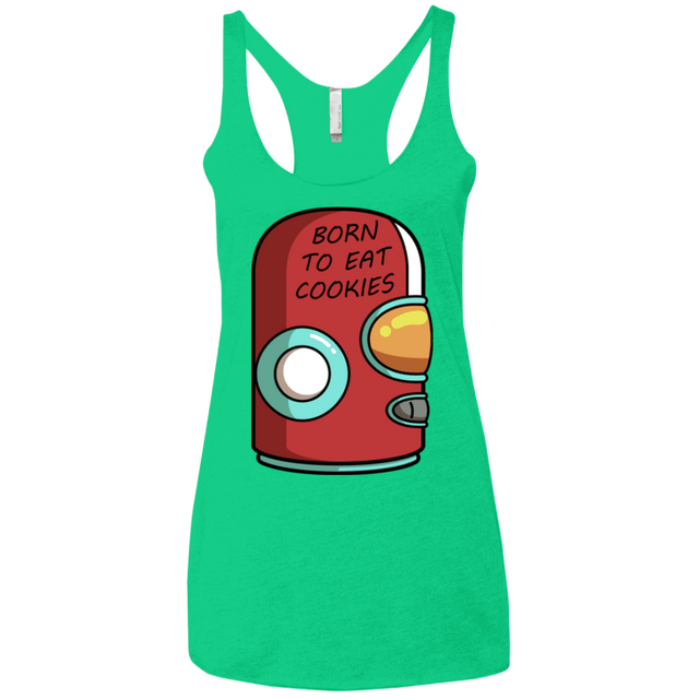 T-Shirts Envy / X-Small Final Space Gary Born To Eat Cookies Women's Triblend Racerback Tank