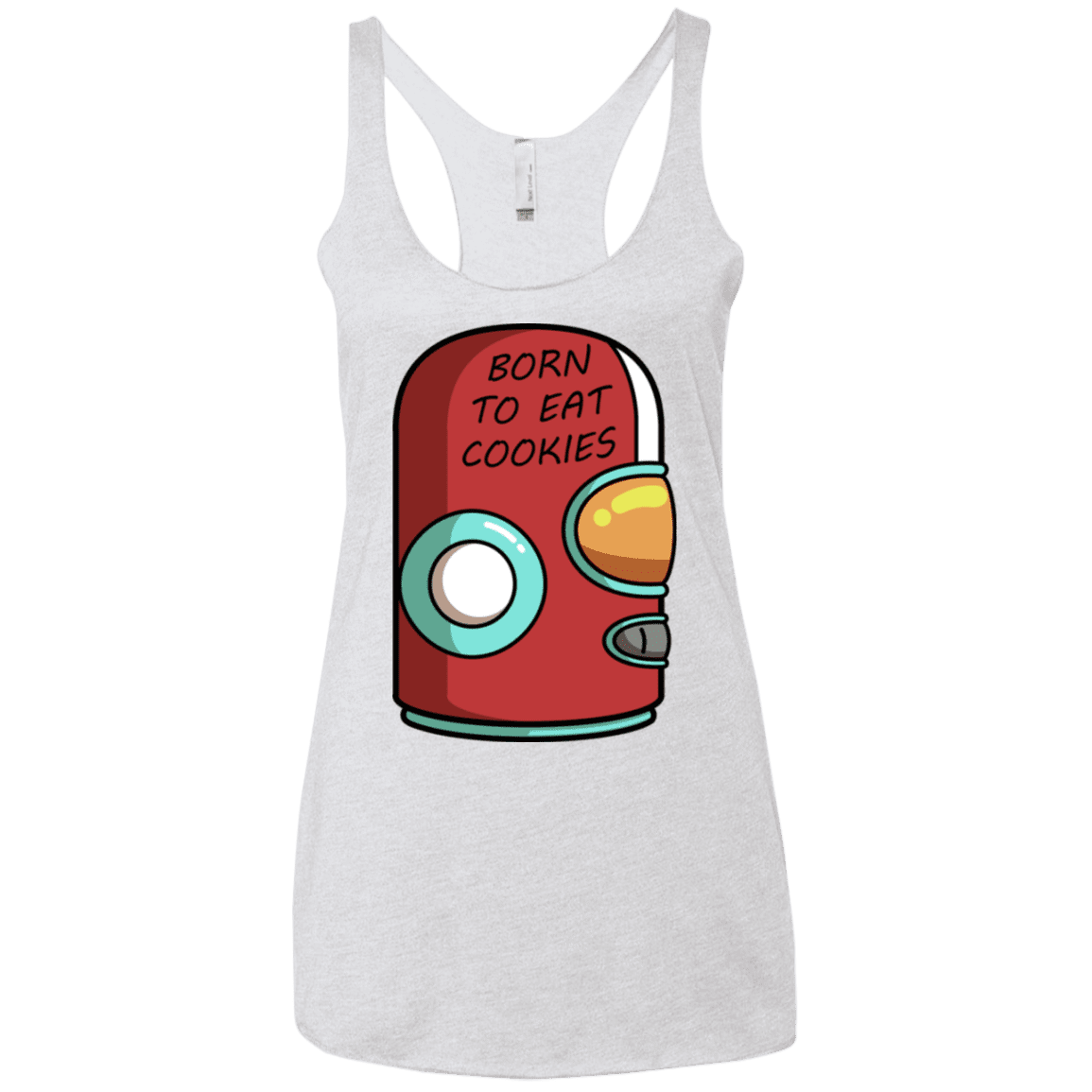T-Shirts Heather White / X-Small Final Space Gary Born To Eat Cookies Women's Triblend Racerback Tank