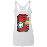 T-Shirts Heather White / X-Small Final Space Gary Born To Eat Cookies Women's Triblend Racerback Tank
