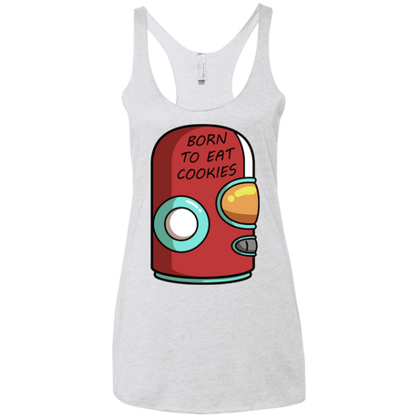 T-Shirts Heather White / X-Small Final Space Gary Born To Eat Cookies Women's Triblend Racerback Tank