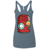 T-Shirts Indigo / X-Small Final Space Gary Born To Eat Cookies Women's Triblend Racerback Tank