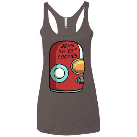 T-Shirts Macchiato / X-Small Final Space Gary Born To Eat Cookies Women's Triblend Racerback Tank